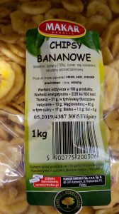 skład chipsów bananowych